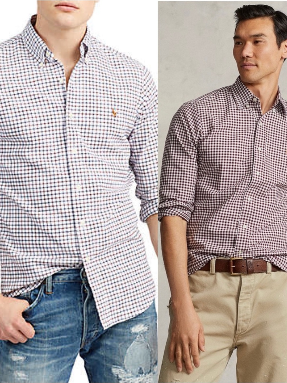 POLO Ralph Lauren Bundle of Gingham Plaid Button Down Oxford shirts XXL